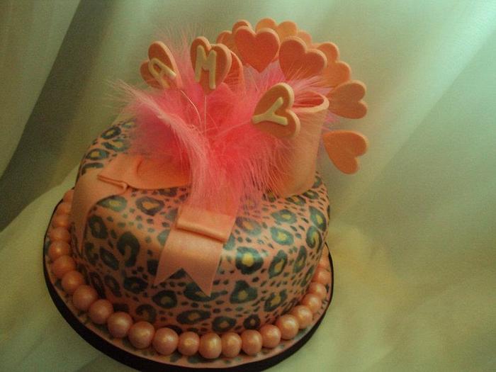 Leopard Skin Print Birthday Cake