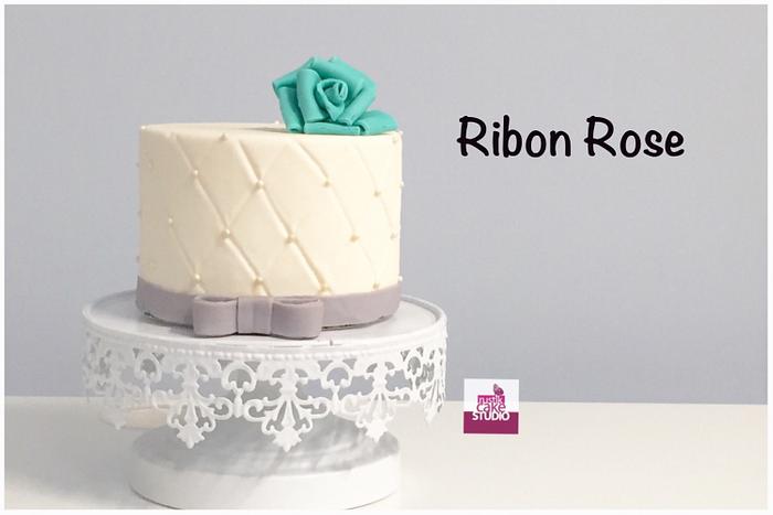 Ribbon Rose Cake