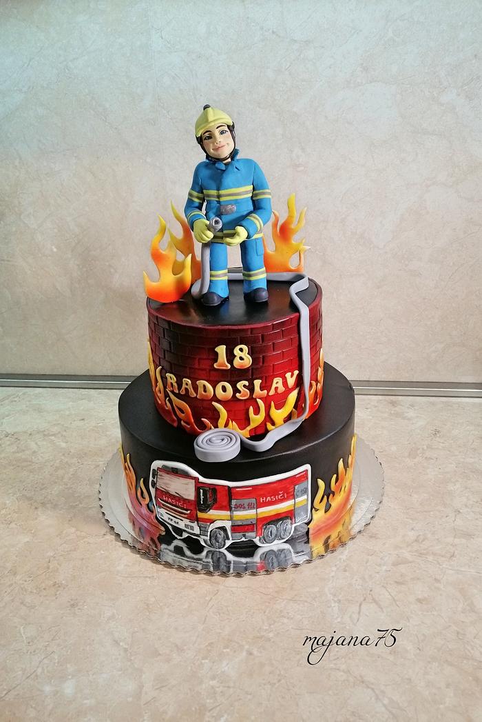 Cake for fireman
