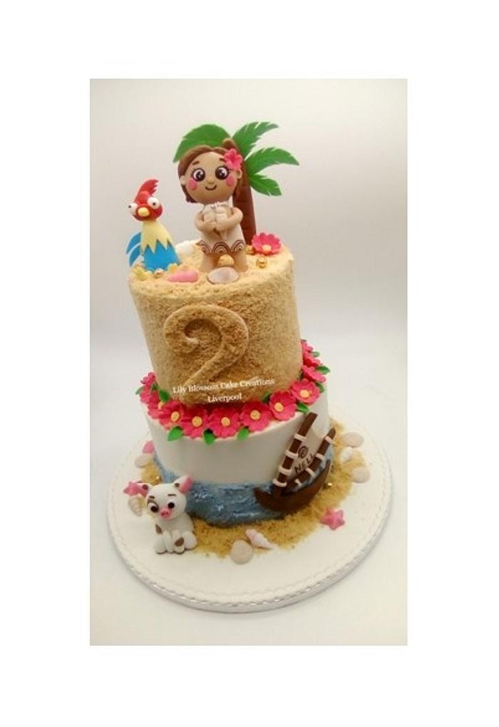 Moana 2nd Birthday Cake