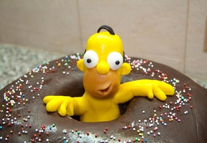 Homer Simpson and Donut