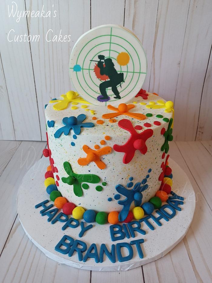 Paintball themed cake