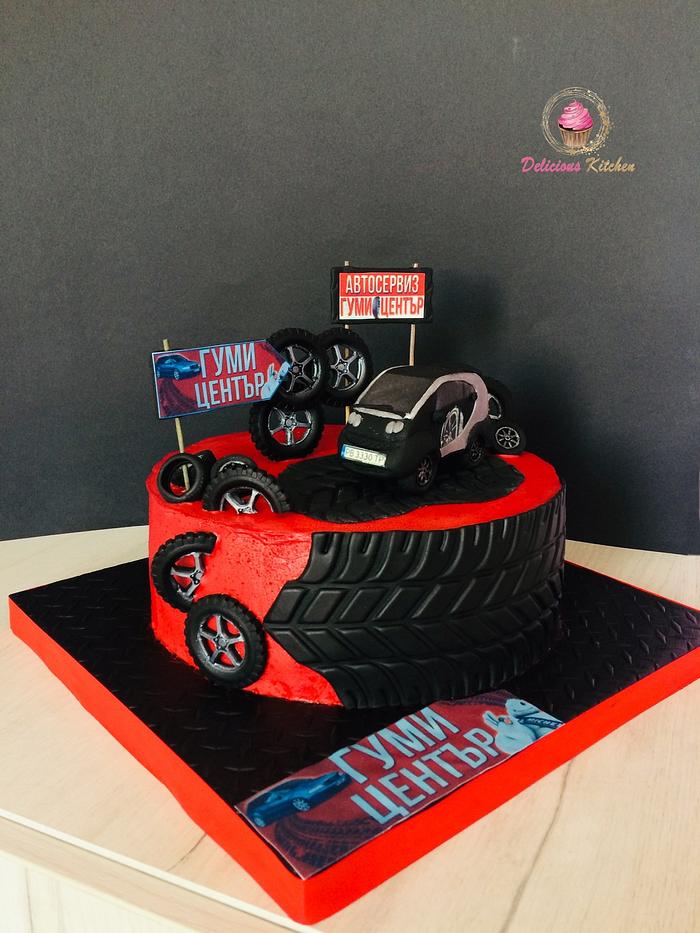 Gumiabroncs torta - How to make a tire cake - cake decorating tutorial -  YouTube
