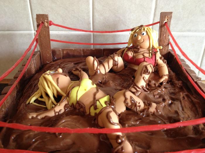 Mud Wrestling cake.