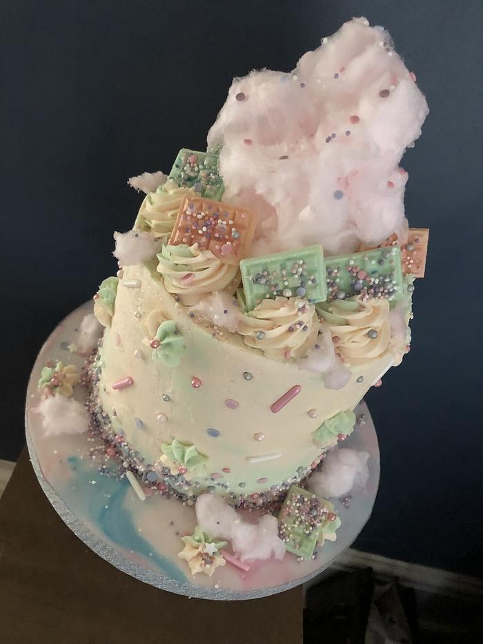 Candy floss cake 