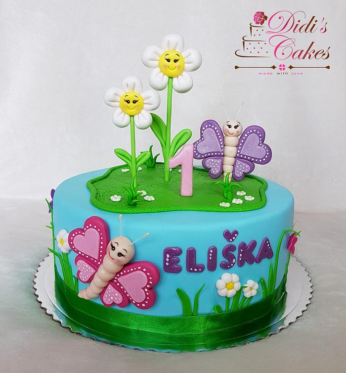 Butterflies cake