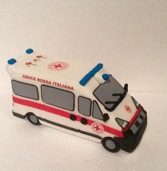 Ambulance cake topper