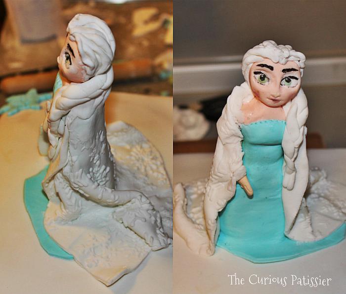 Cake with motives from Frozen 