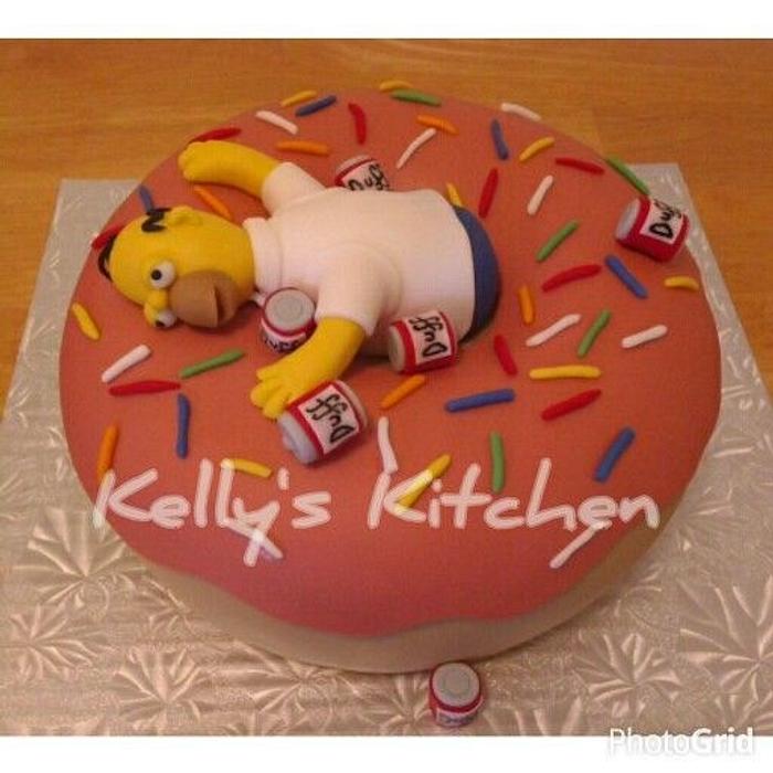Homer Simpson birthday cake