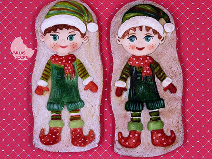 Christmas elf cookie