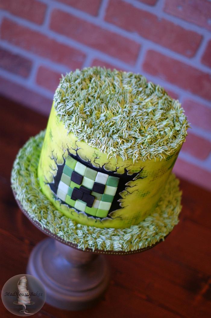 Minecraft Creeper Cake