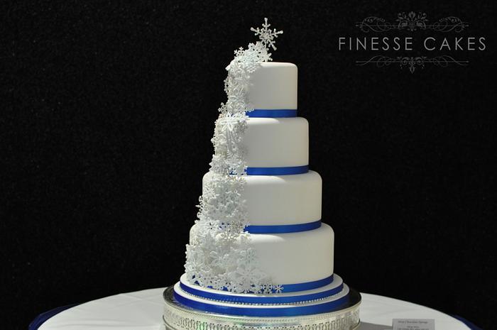 Snowflakes Wedding Cake