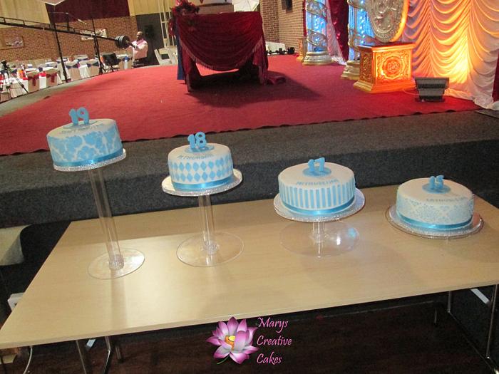 Blue Birthday cakes