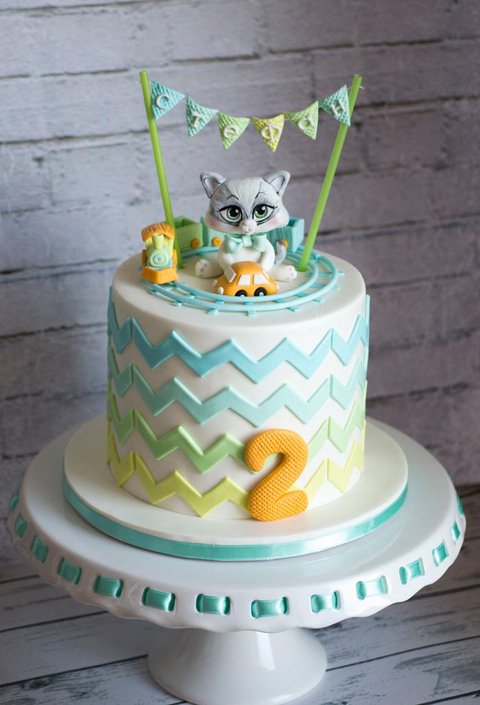 Cat Birthday Cake - Fish Cat Cake – golden BARKery