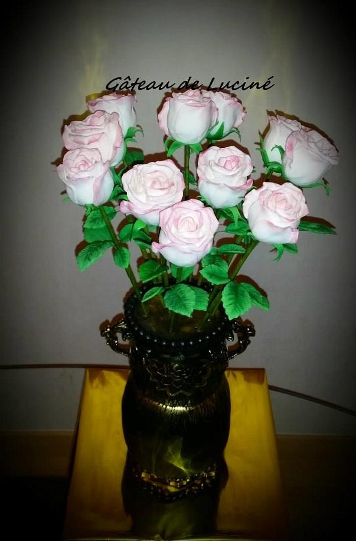 Flower vase 3D chocolat cake
