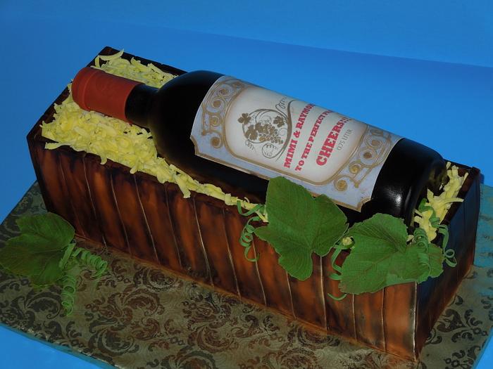 Wine bottle cake