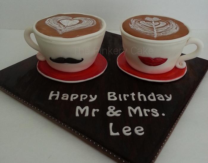 His and Hers Latte Cake