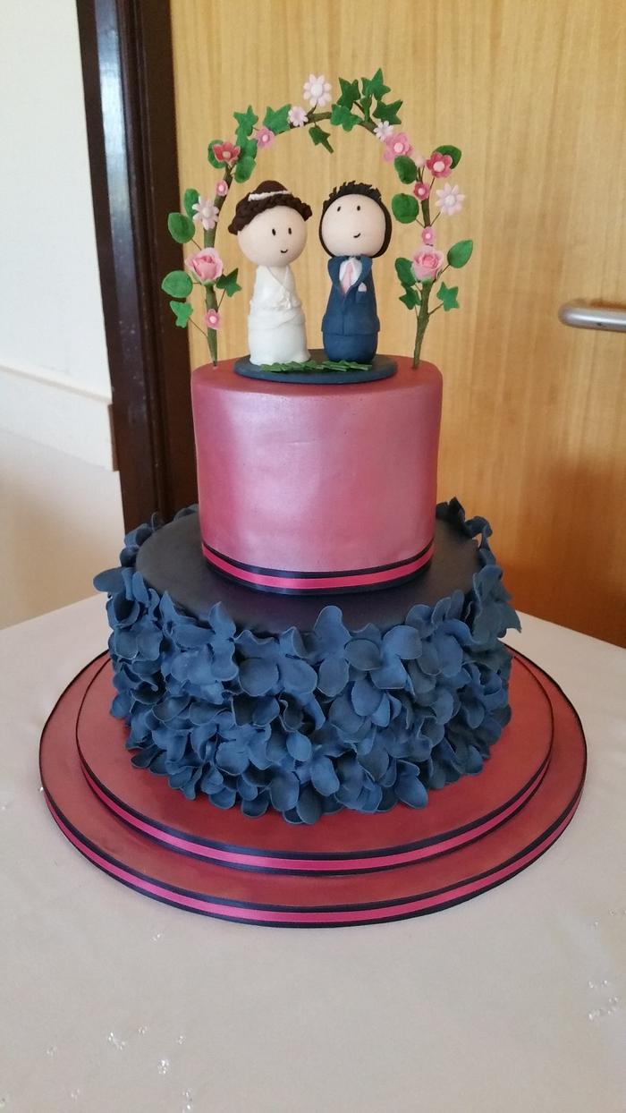 Cute Colourful Wedding Cake