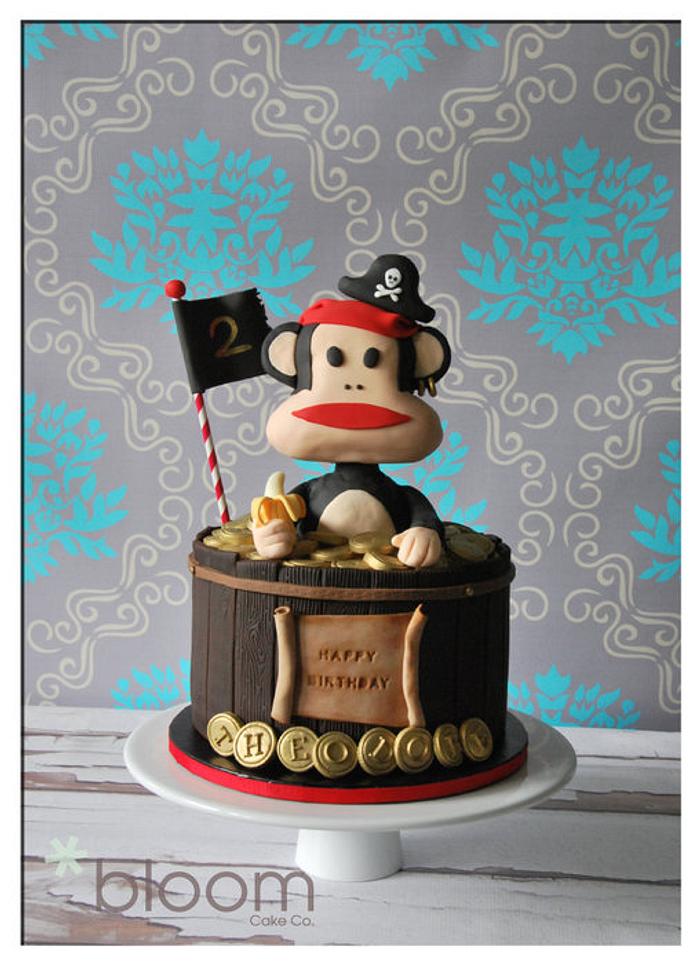 Julius monkey cake in pirate theme