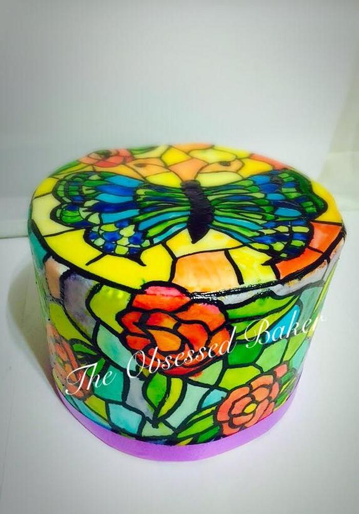 Stained Glass Effect cake 