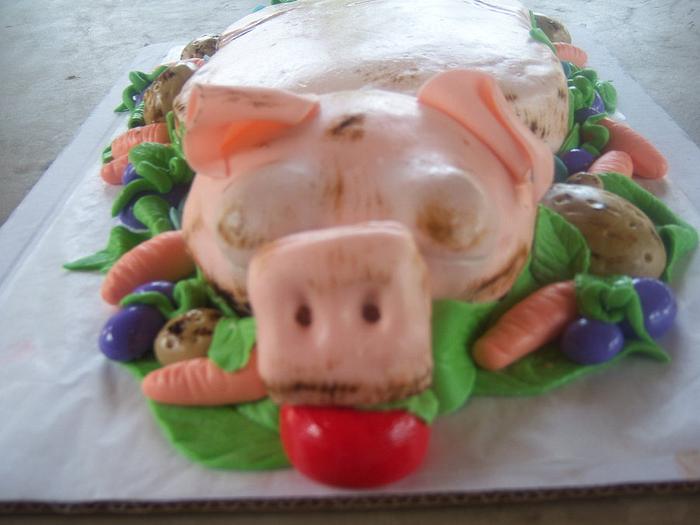 pig roast cake