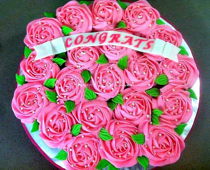 Rose cupcake bouquet 