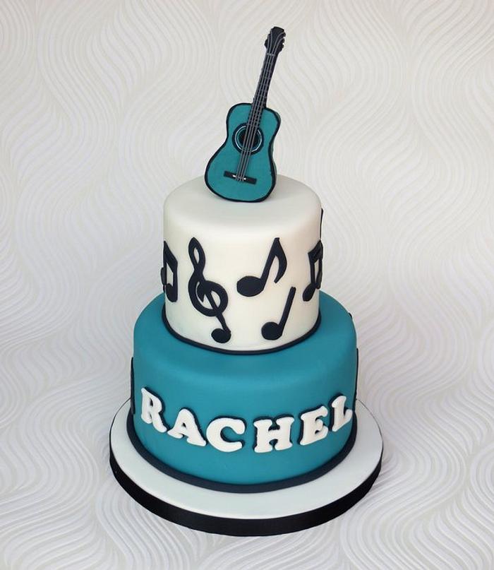 Music themed 70th Birthday cake - Decorated Cake by - CakesDecor