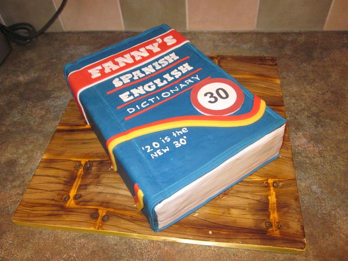 Dictionary cake