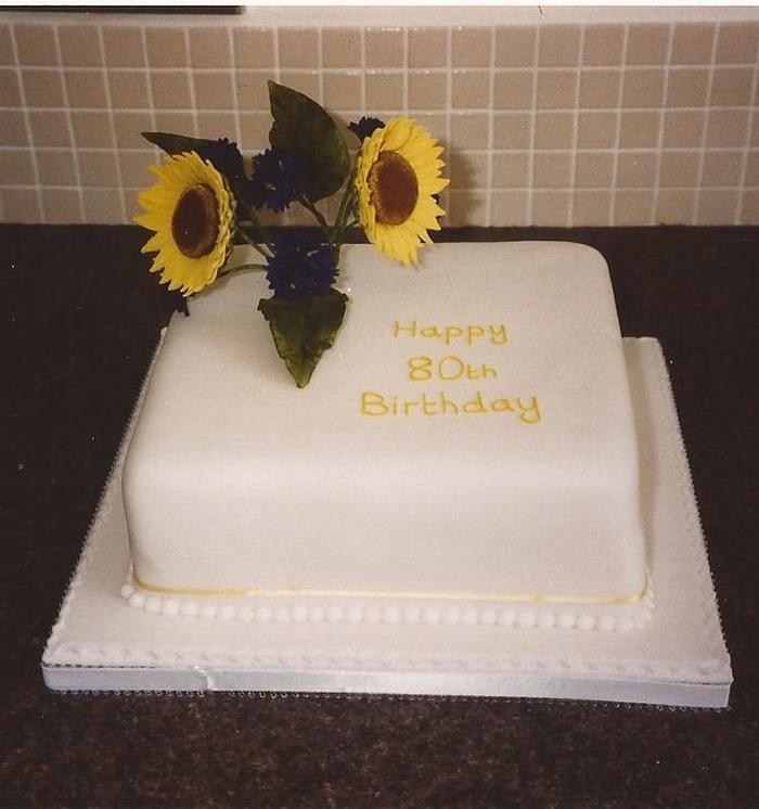 Sunflower birthday cake