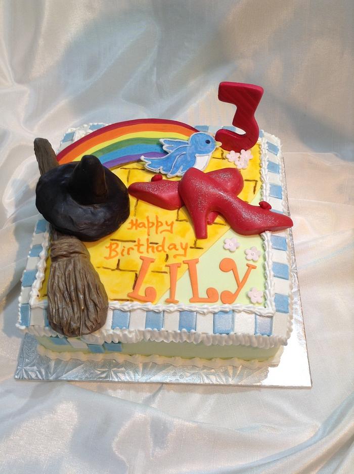 Wizard of Oz rainbow cake