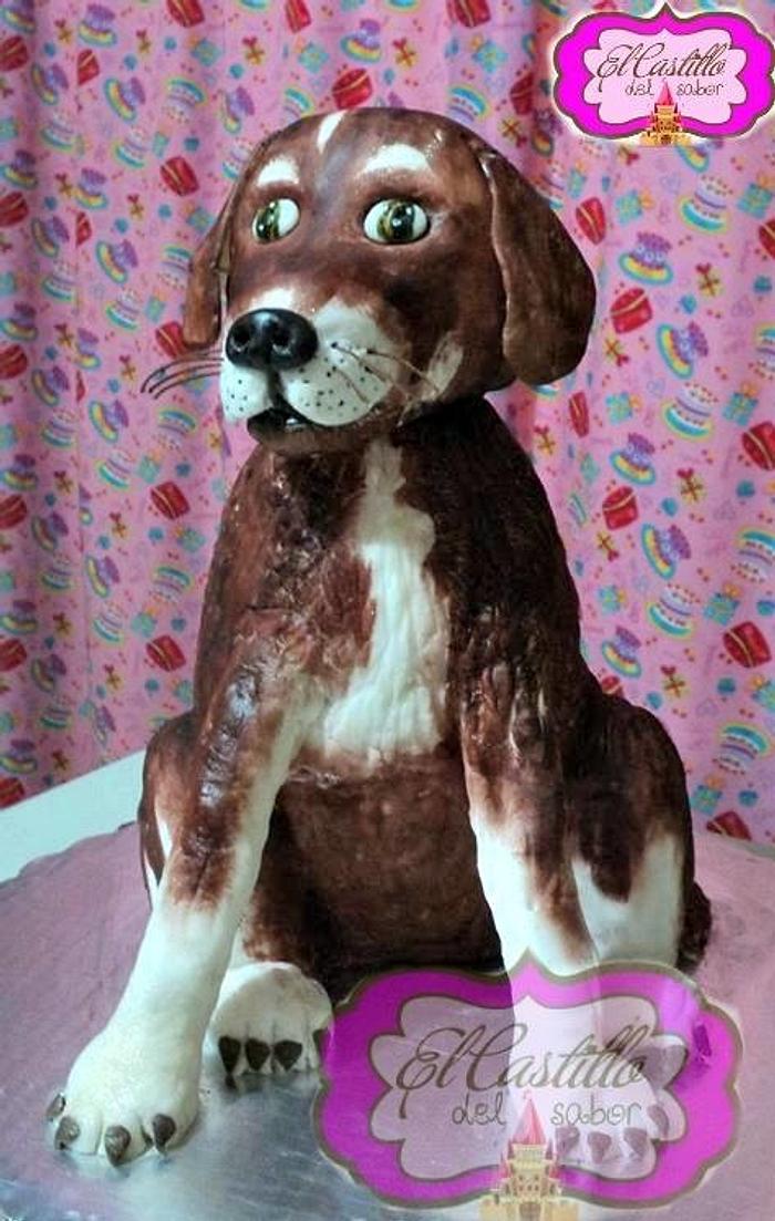 pastel "perro" 3D