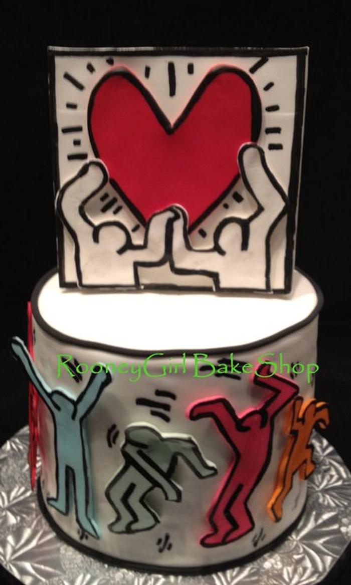 Keith Haring Pop Art Birthday Cake