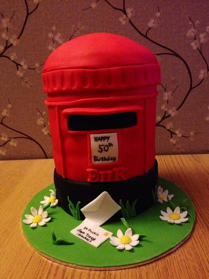Postbox cake