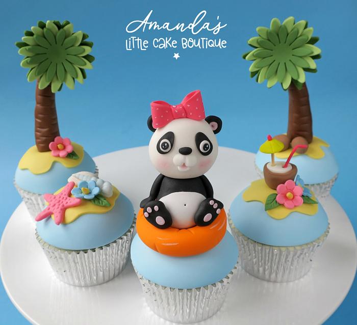 Panda Vacation Cupcakes