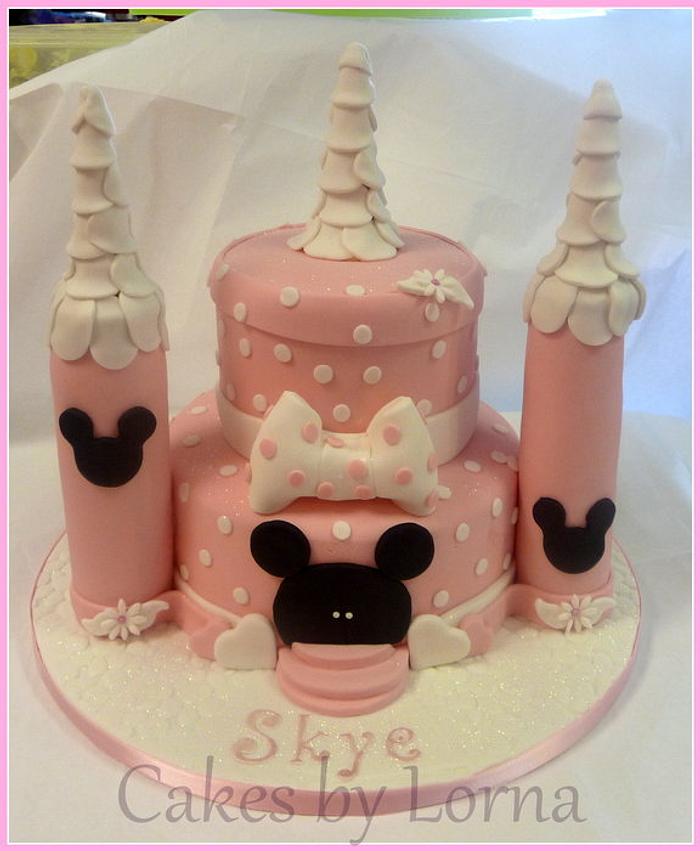 Disney Minnie Mouse Theme Castle Cake