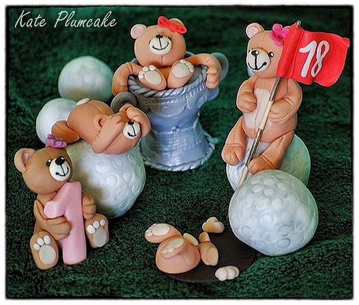 Golf teddy bears 