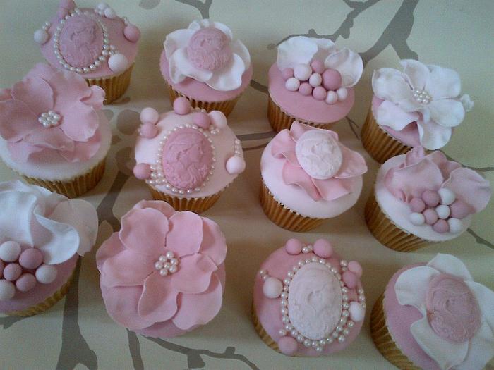 Dusky pink cupcakes
