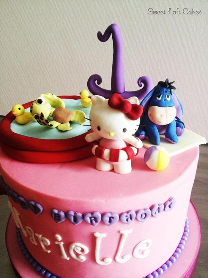 Hello Kitty n Friends Pool Party Cake