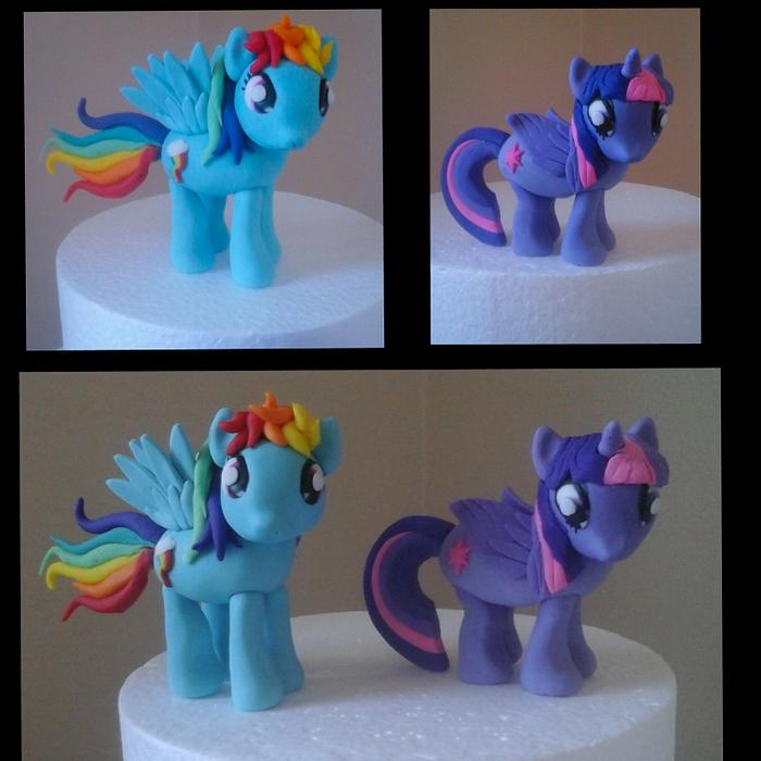 My little pony cake toppers