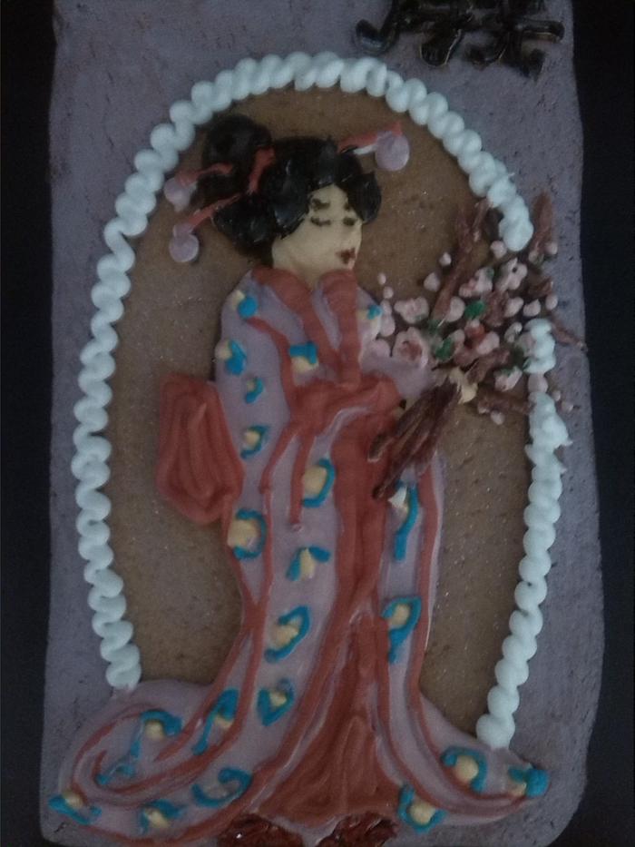 cherry blñossom geishas cookies
