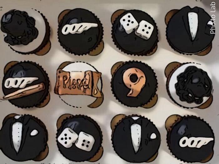 James Bond Cupcakes