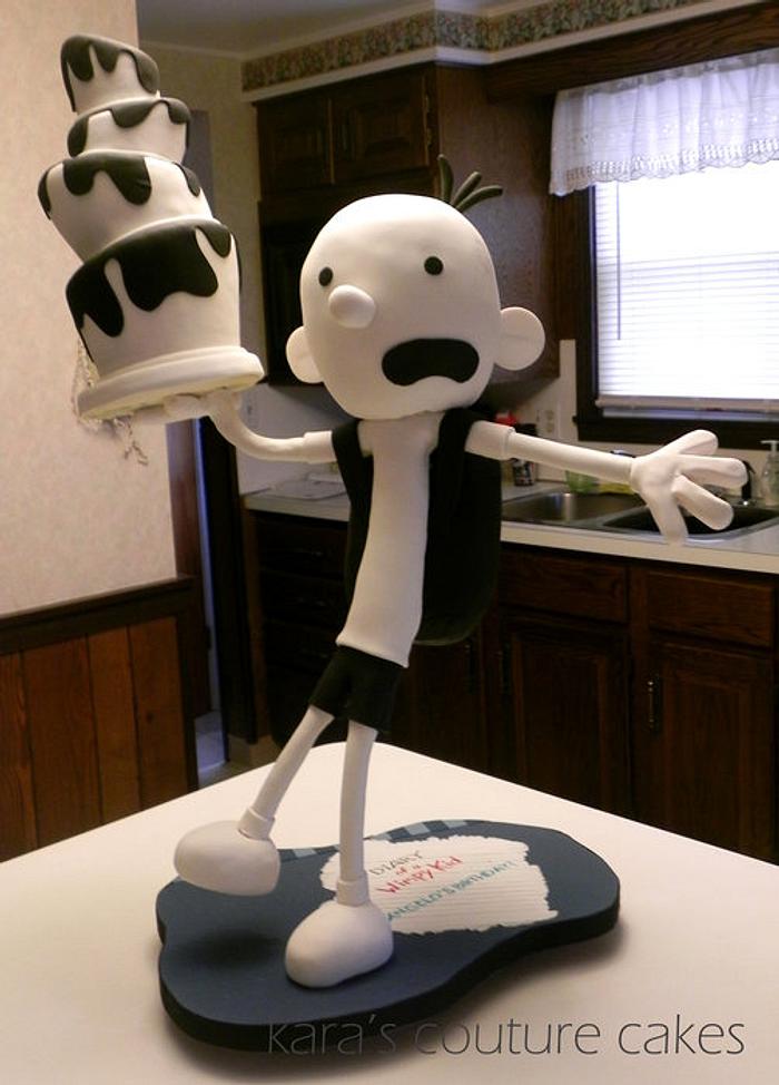 Gravity Defying Sculpted Diary of a Wimpy Kid Cake