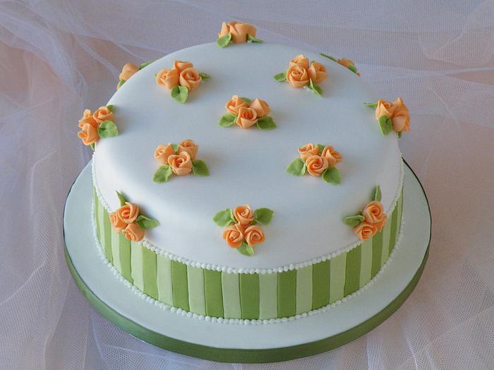 Peach and Green Cake