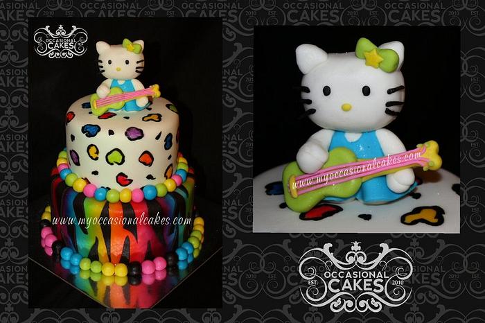  Rock Star "Hello Kitty"(TM) inspired birthday cake 