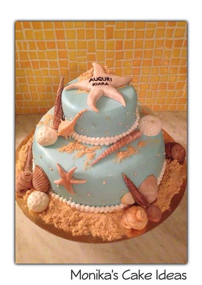 seashells bday cake