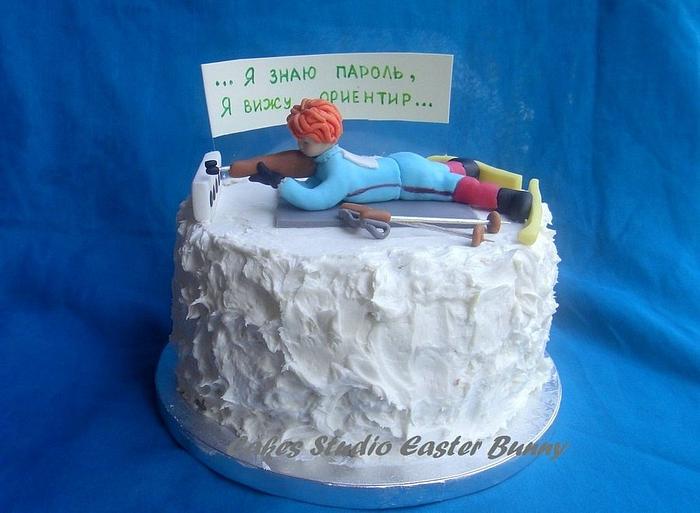 Biathlon cake.