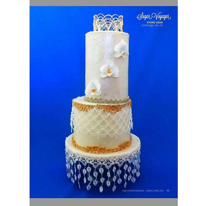 Art Nouveau theme Wedding cake