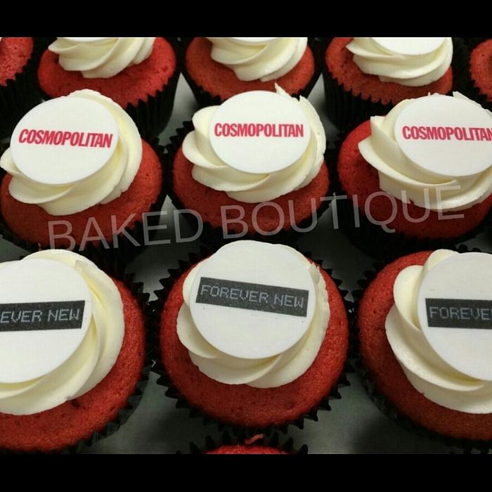 Company branding cupcakes