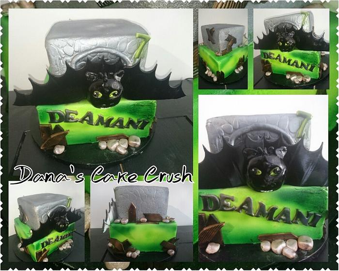 How to train you dragon cake Toothless