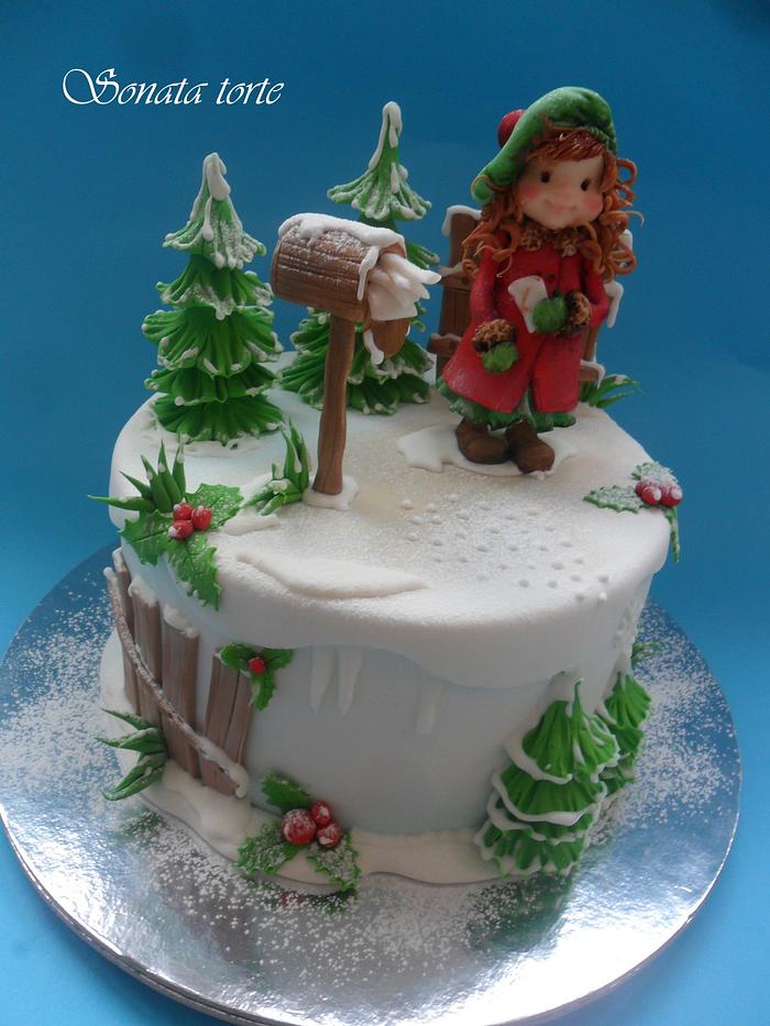 Sarah Key winter cakes